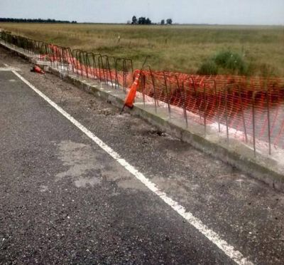 Comenzaron los arreglos en puente de ruta 86 en el Km 103