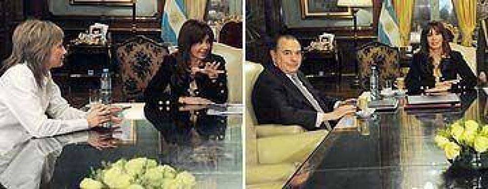 Cristina continu� el di�logo pol�tico con gobernadores de Tierra del Fuego y La Pampa