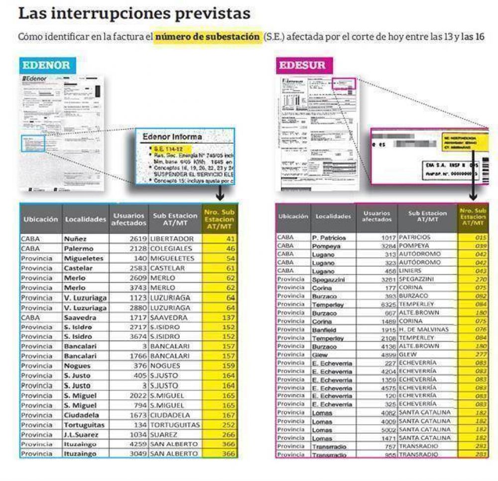 Vuelven hoy los cortes de luz programados