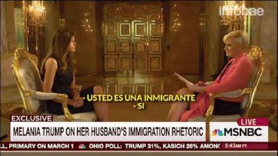 La esposa de Donald Trump se jact� de haber cumplido con la ley como inmigrante