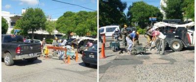 El municipio contin�a con los trabajos de bacheo y pavimentaci�n en distintos puntos de la ciudad
