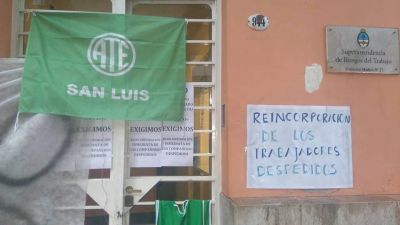 ATE San Luis realiza un paro por tiempo indeterminado por despidos en una delegaci�n nacional