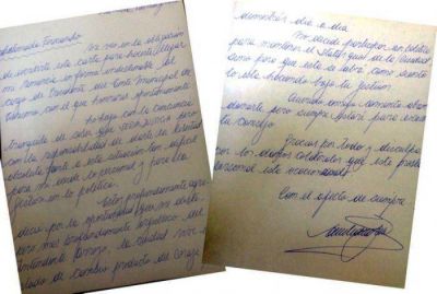 La carta, de pu�o y letra: 