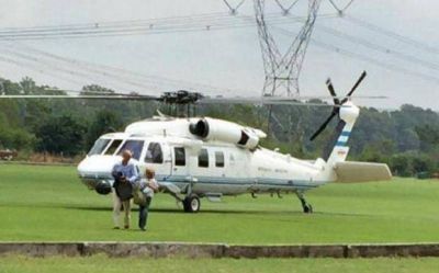 Pol�mica porque Dietrich us� el helic�ptero presidencial para ir a su casa de Pilar