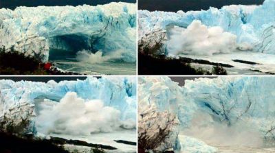A las 10.55, se cay� el glaciar Perito Moreno
