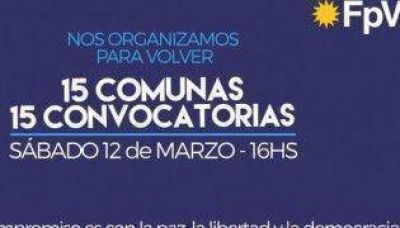 El FpV convoca a asambleas en las 15 comunas