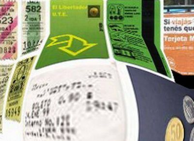 Monedas y tarjetas magn�ticas para el boleto electr�nico