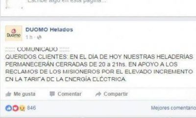 Comercios posade�os cierran sus puertas en apoyo a la marcha contra el tarifazo