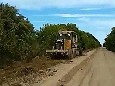 Se realizan trabajos viales en la zona de Ben�tez