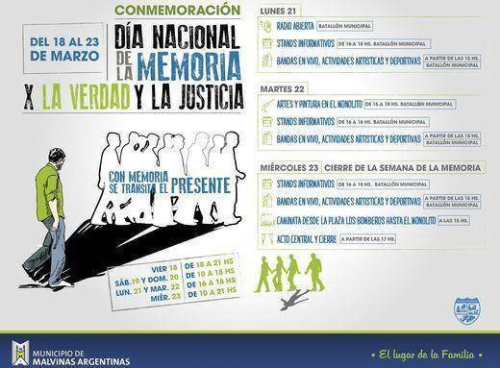 Malvinas Argentinas con una nutrida agenda cultural en Conmemoraci�n por la Semana de la Memoria, la Verdad y la Justicia