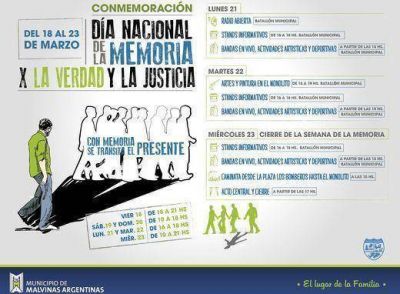 Malvinas Argentinas con una nutrida agenda cultural en Conmemoraci�n por la Semana de la Memoria, la Verdad y la Justicia