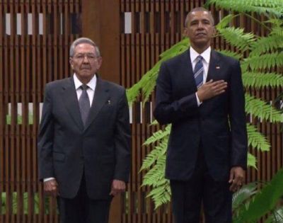  Ra�l Castro y Barack Obama ya est�n reunidos en La Habana