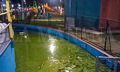 Lamentable abandono de la fuente de la renovada plaza San Mart�n