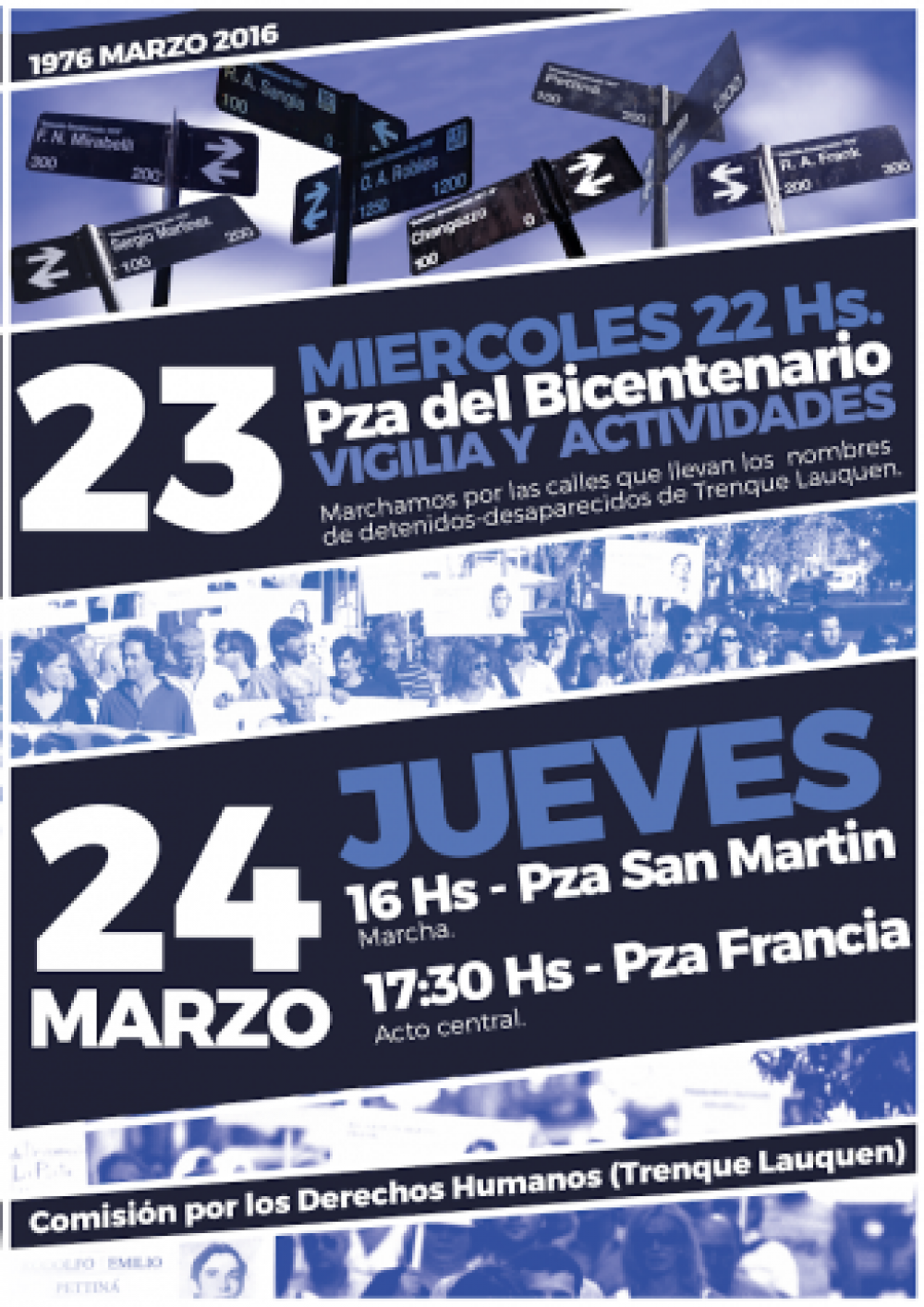A 40 a�os del �ltimo golpe militar vigilia este mi�rcoles y acto central ma�ana jueves