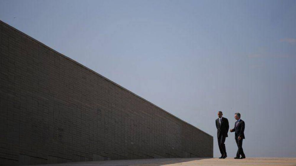 Barack Obama en el Parque de la Memoria: 