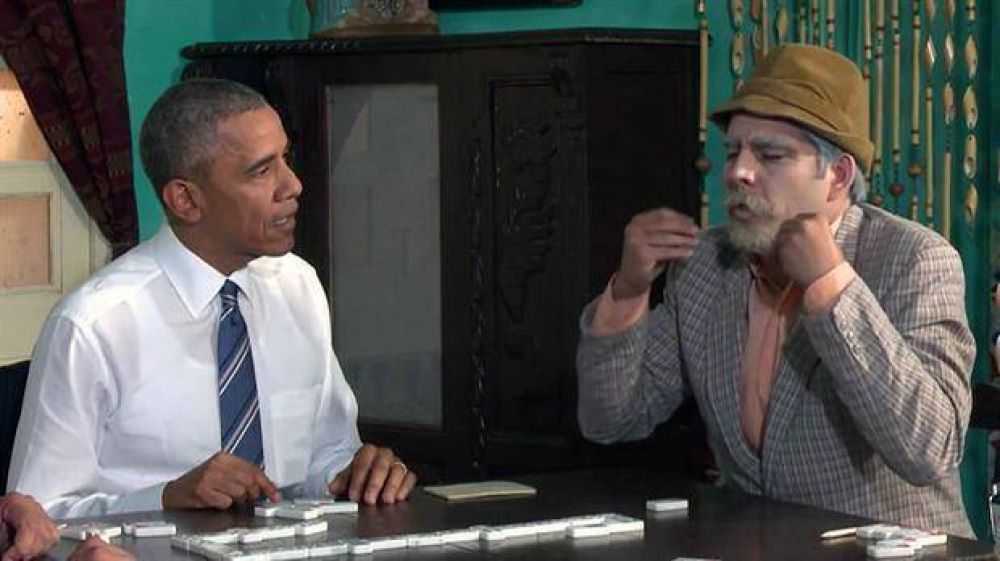 Obama aprendi a jugar al domin en un programa humorstico de Cuba