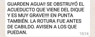 Poca presi�n de agua en White y 7 barrios de Bah�a por un ca�o roto