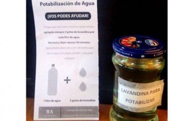 �Por precauci�n�, recomiendan potabilizar con lavandina el agua de las escuelas
