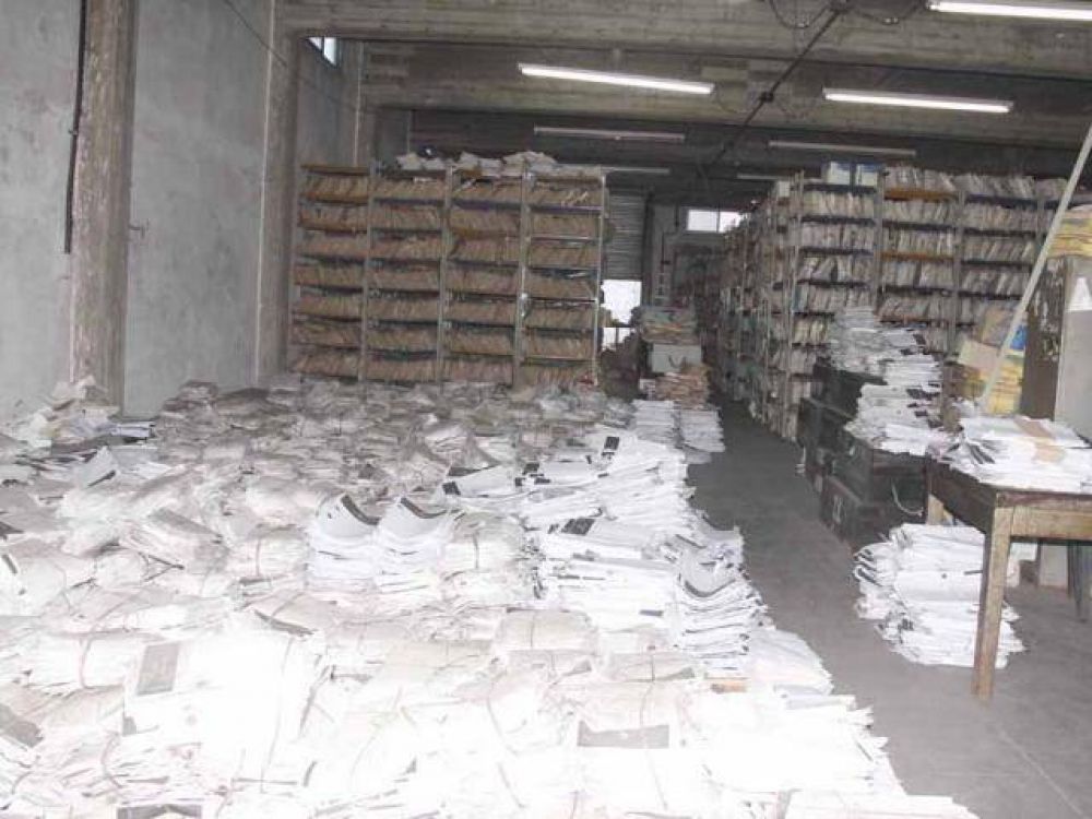 Archivo municipal, en estado de abandono