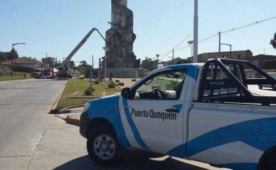 PUERTO QUEQUEN COLABORA EN MONUMENTO A MALVINAS
