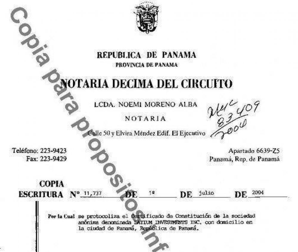 El presidente del Grupo Bapro tambi�n registr� una sociedad offshore en Panam�
