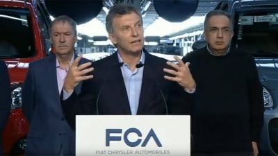 En C�rdoba, Mauricio Macri anuncia una inversi�n de 500 millones de d�lares en Fiat