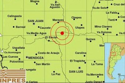 Se registr� un sismo en el l�mite entre San Luis y San Juan
