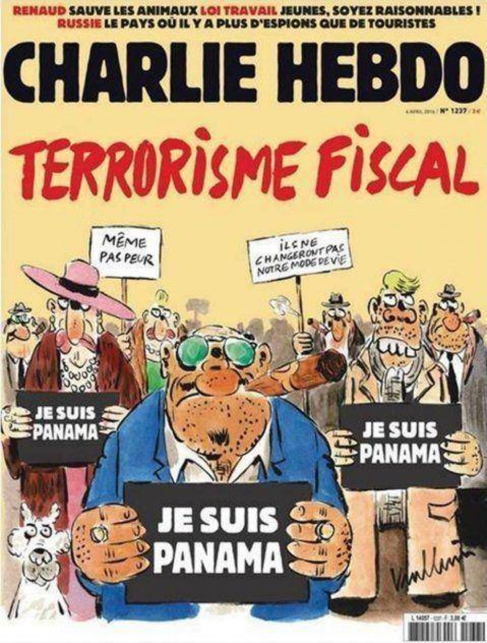 La ir�nica portada de Charlie Hebdo: 
