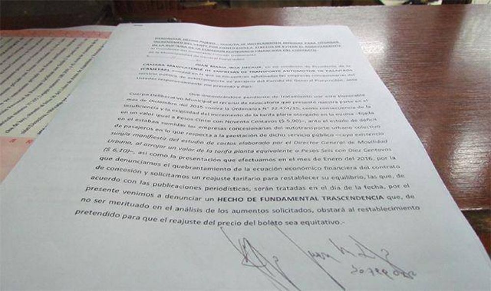 Empresarios del transporte pidieron que el boleto cueste $ 8.23