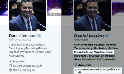 Tras el esc�ndalo, el diputado Ivoskus borra sus huellas de �Paralelo Cero�