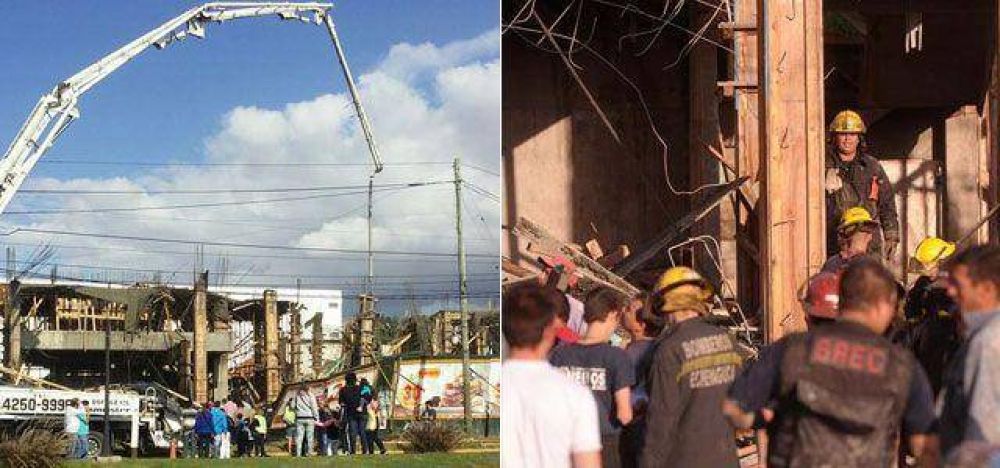 Derrumbe en una obra en construcci�n de Avellaneda