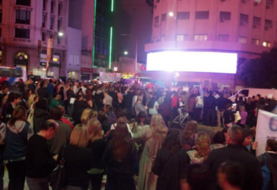 Manifestantes marcharon al Obelisco 