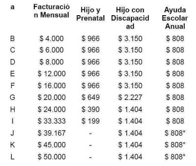 Cu�nto cobrar� cada monotributista por las nuevas asignaciones