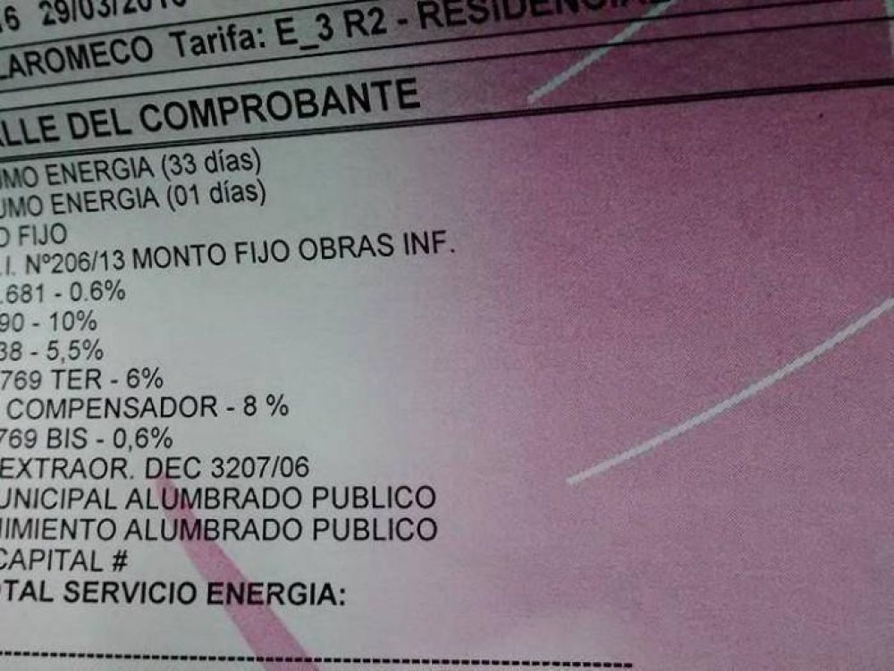 Aumento de luz en Claromec�: �son sumas altas y con impacto social�, protestan