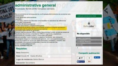 Ins�lita oferta laboral: 