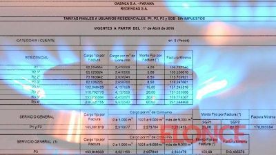 Fuertes aumentos: Los detalles de las nuevas tarifas de gas en Entre R�os