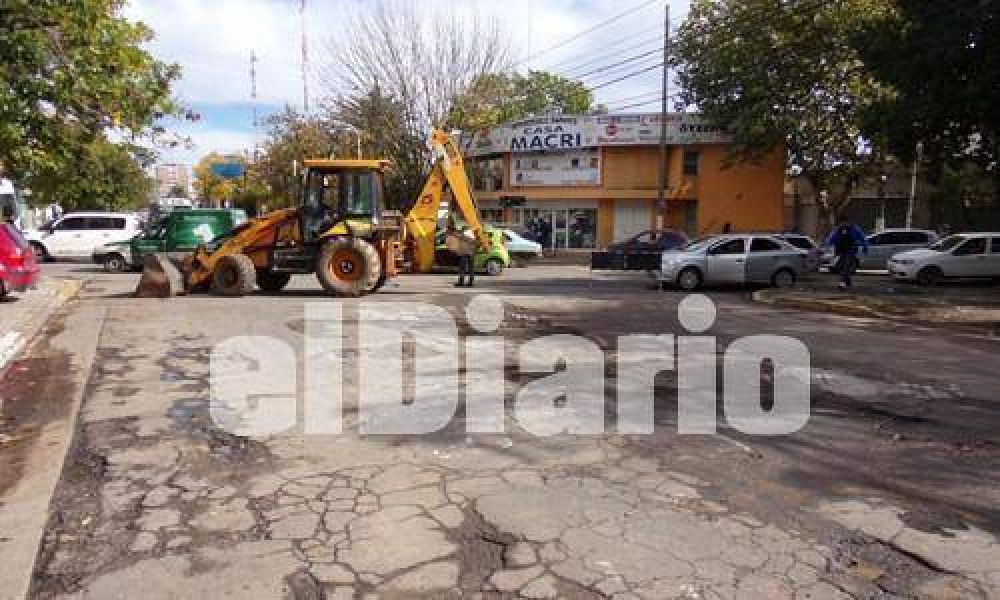 Trabajos de reparaci�n en calles del centro