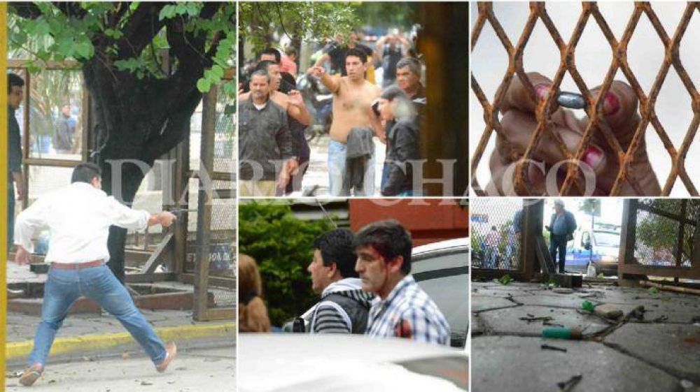 Tiros y disturbios frente a la C�mara de Diputados