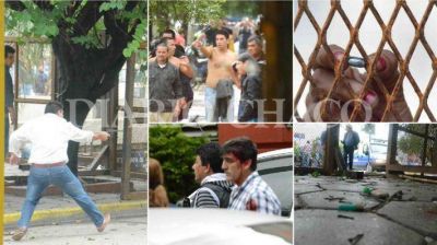 Tiros y disturbios frente a la C�mara de Diputados