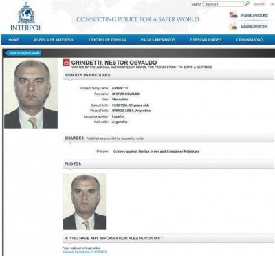N�stor Grindetti, en alertas de Interpol