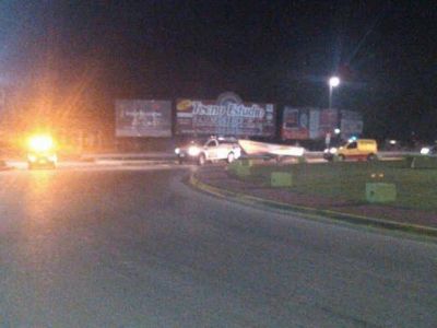 M�viles de Defensa Civil en Baradero