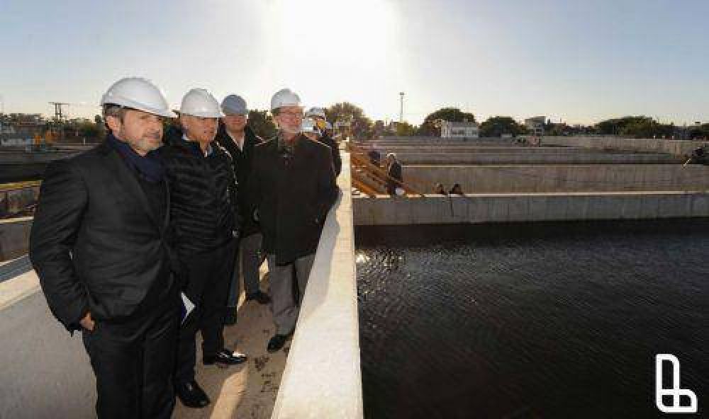 Grindetti y Frigerio recorrieron las obras de la planta de AYSA
