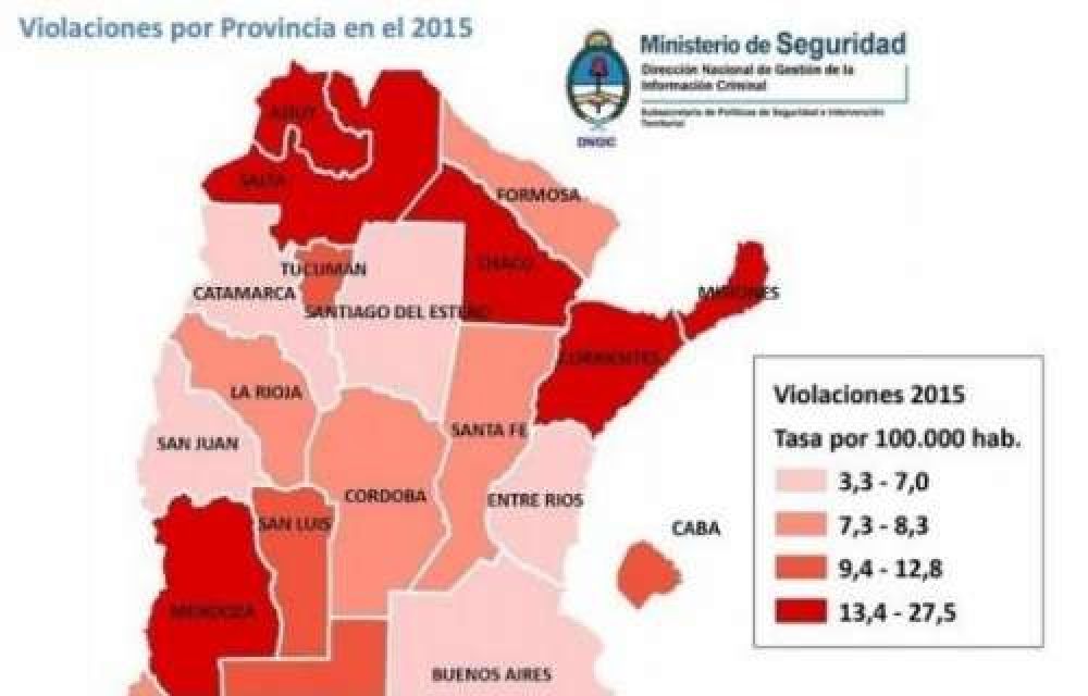 Salta es la provincia con mayor tasa de violaciones en el pas