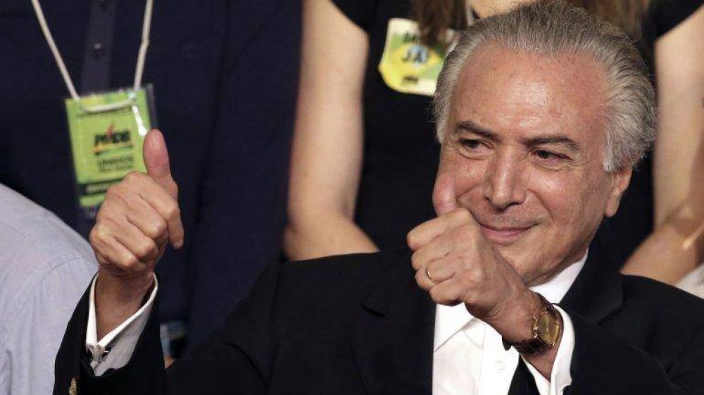 Michel Temer busca tender alianzas y anunci� que no ser�a candidato a la reelecci�n