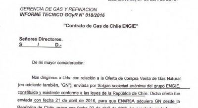 Exclusivo: Aranguren compra gas a Chile en forma directa y paga 128% m�s caro que a Bolivia