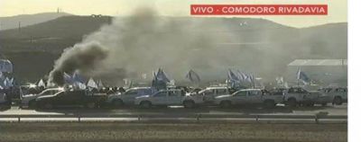 Hist�rica movilizaci�n de petroleros en Comodoro Rivadavia