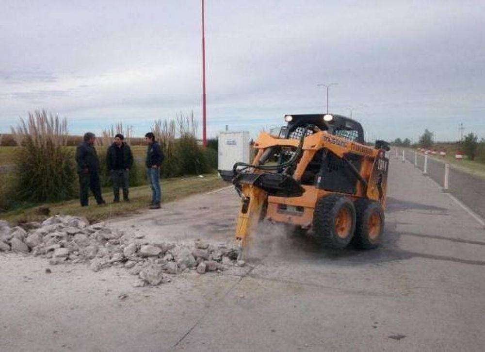 Reparan las losas de hormign de la Autopista de las Serranas Puntanas