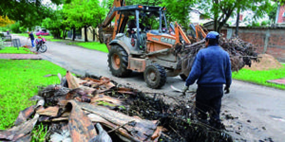 Operativo de limpieza en la ciudad