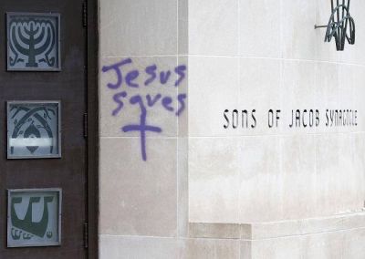 Vandalizan una sinagoga de Estados Unidos