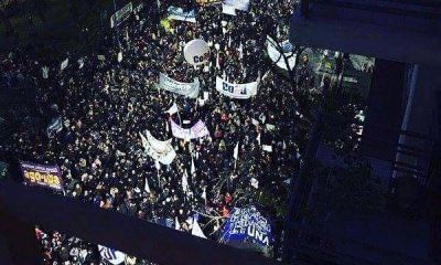 Una multitud march� contra el ajuste en las universidades p�blicas
